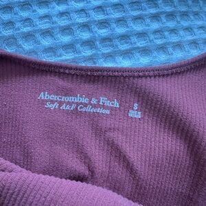 Abercrombie & Fitch Ribbed Knit Tank Top in Plum